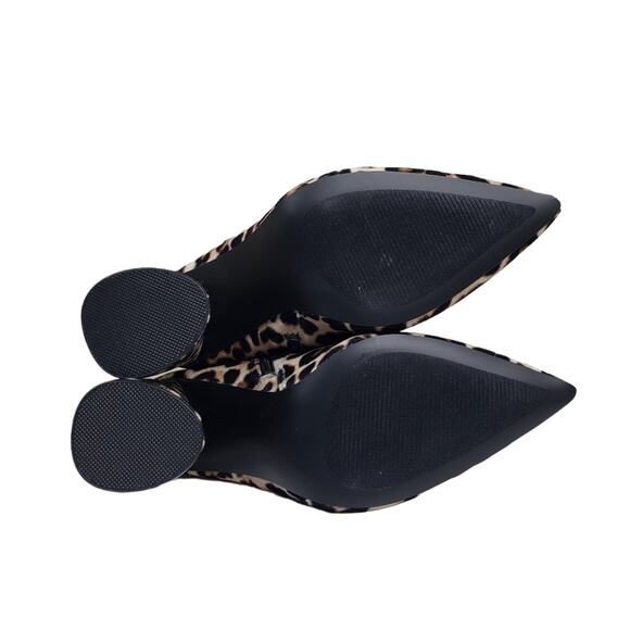 Steve Madden Womens 7.5 Valyant Pointed Toe Velvet Leopard Bootie NEW - Picture 10 of 11